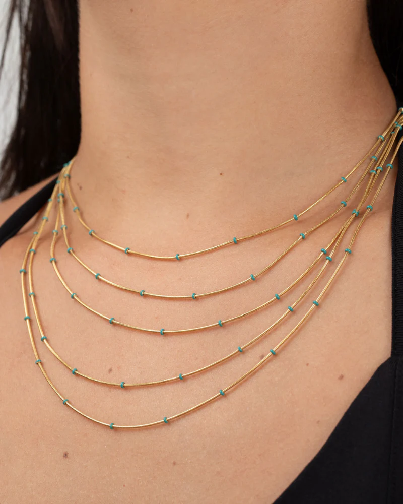 Collar Full Lines turquesa - Imagen 2