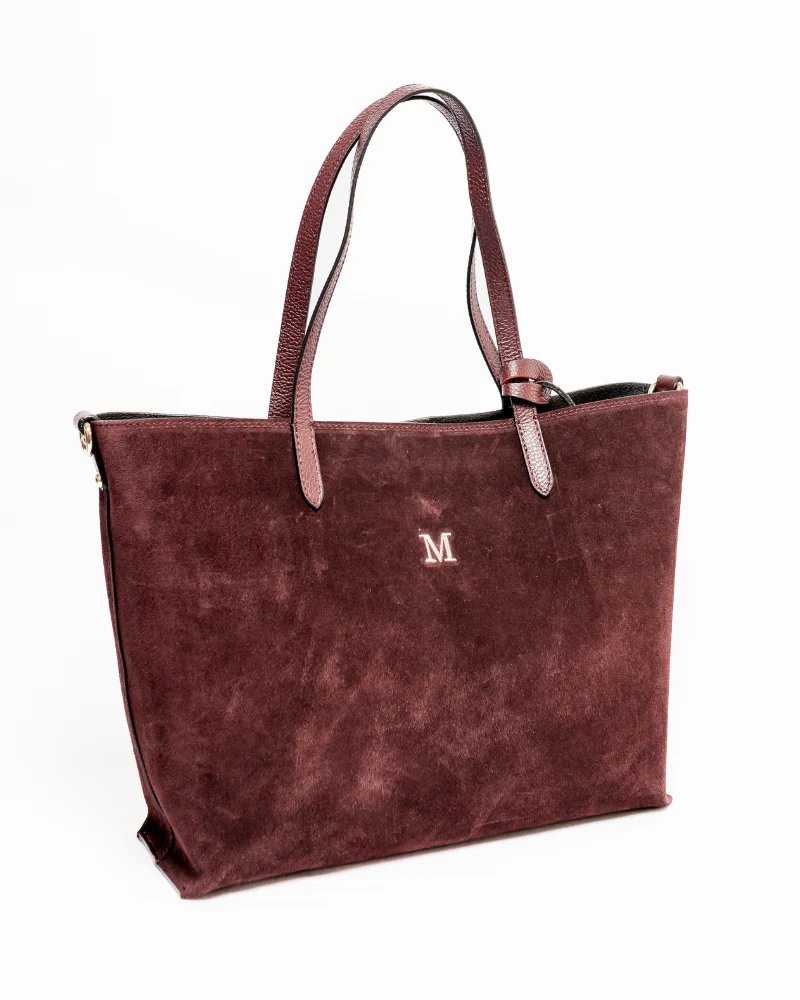 Bolso Shopping Bag ante granate - Imagen 3