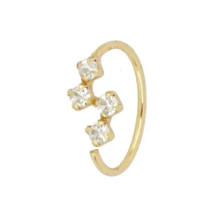 Piercing tres circonitas white