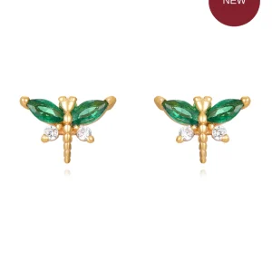 Pendientes mini libélula green
