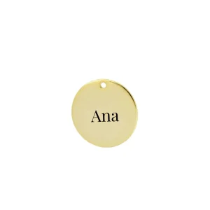 Charm plaquita personalizable