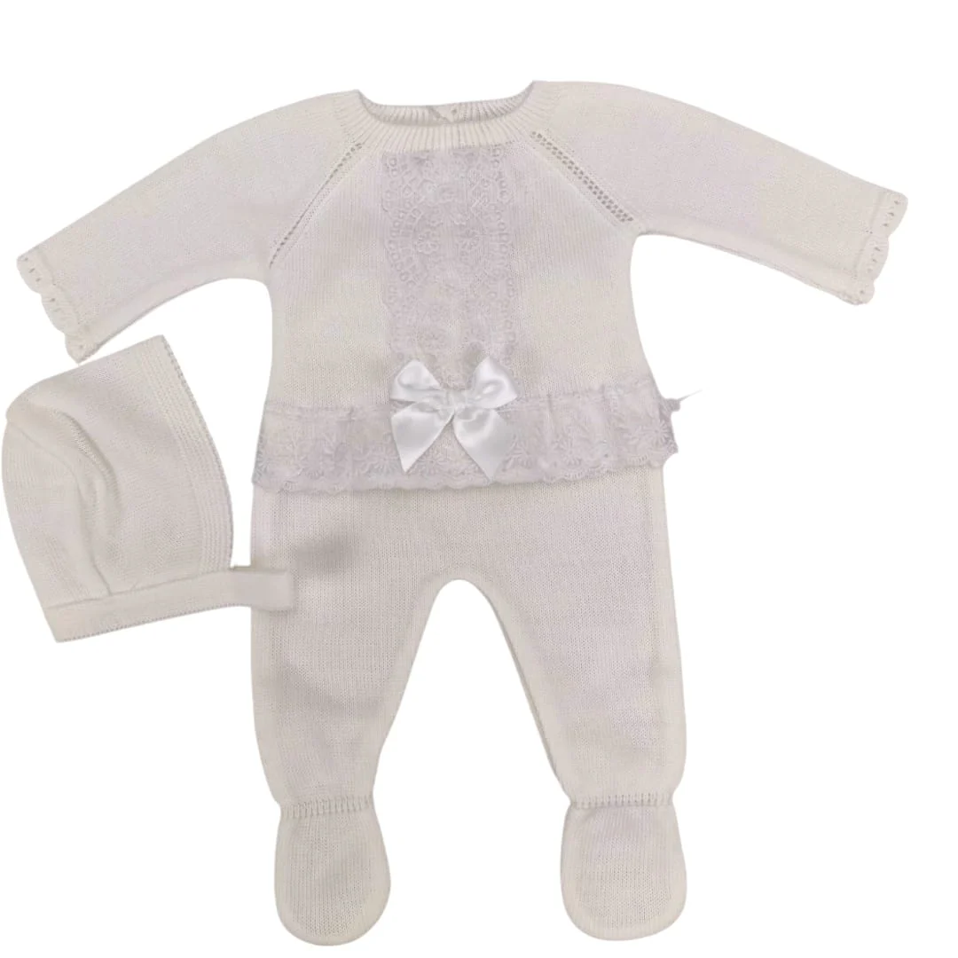 Conjunto Hilo Encaje Marfil
