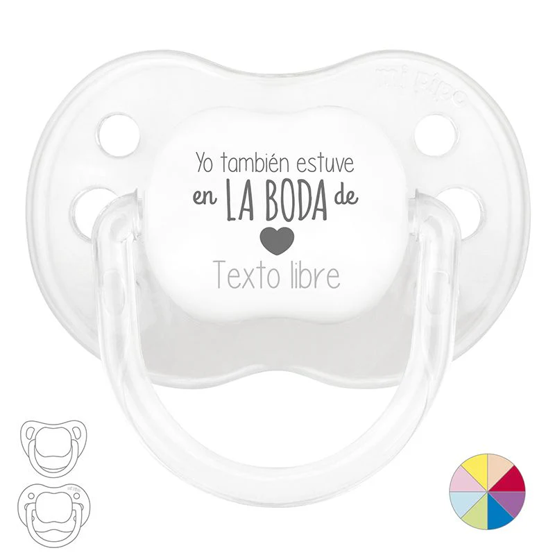 Chupete Divertido Yo también estuve en la Boda de (texto libre)