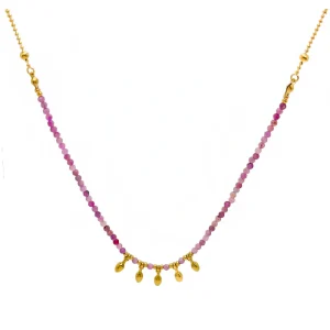 Collar Nature turmalina rosa