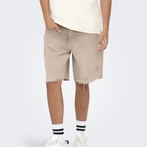 Shorts efecto desgastado