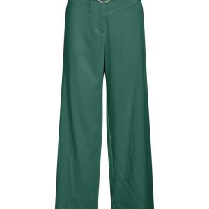 Pantalón ancho con cinturón Vila VERDE