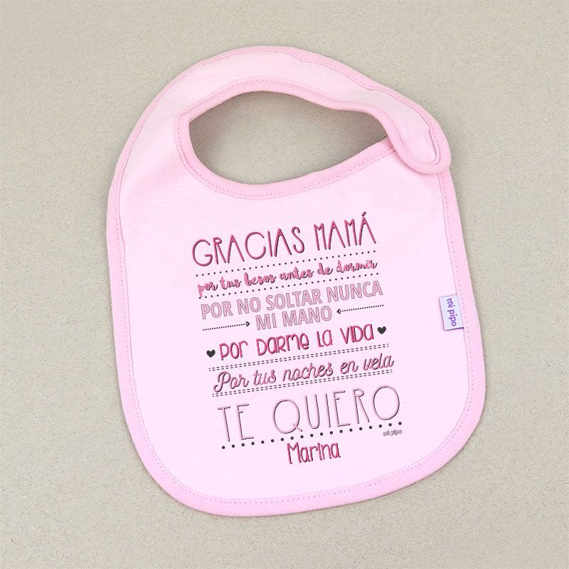 Babero Personalizado Gracias Mamá por...(Nombre) - Imagen 2