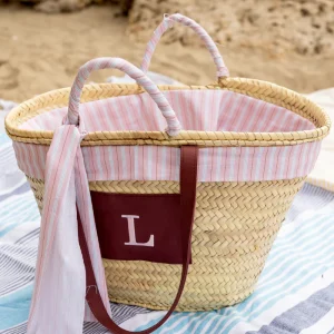 Capazo Pink stripes